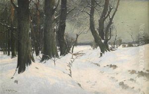 Winterabend by Adolf Kaufmann