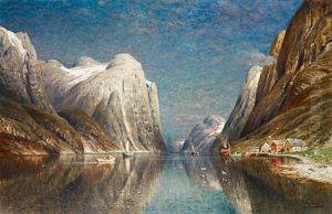 Fjord En Norvege by Adolf Kaufmann