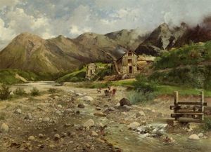Landschaft Mit Muhle Landschaft Mit Muhle