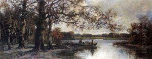 Fischer Am See by Adolf Kaufmann