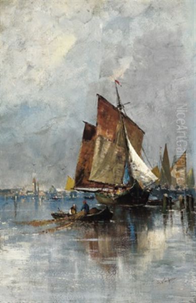 Fischerboote Vor Venedig - view 1