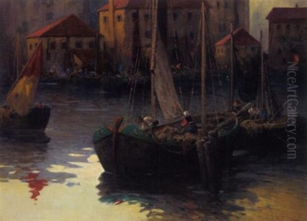 Fischerboote Im Hafen - view 1