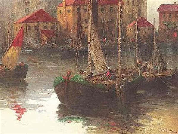 Fischerboote Im Hafen - view 1