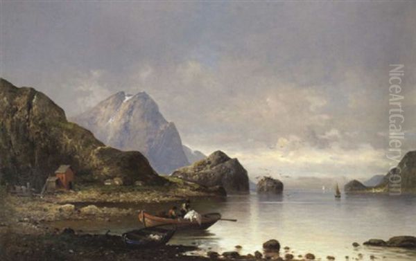 Fjordlandschaft Mit Fischer - view 1
