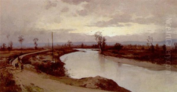Fluslandschaft Im Abendlicht - view 1