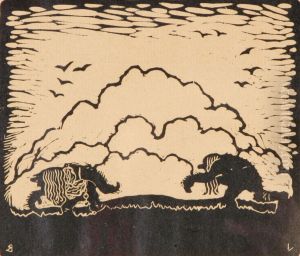 Tva Troll by John Bauer