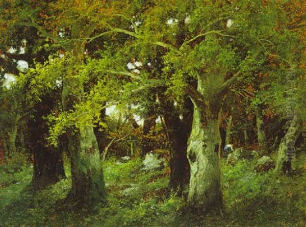 Waldlandschaft Mit Figurlicher Staffage - view 1