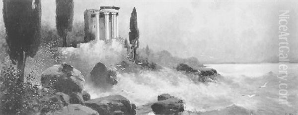 Sturm Am Cap Sunion - view 1