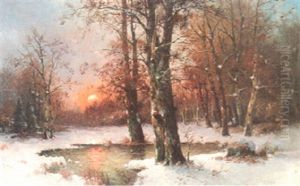 Abendstimmung Im Winterwald Abendstimmung Im Winterwald