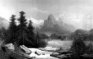 Gebirgslandschaft by Adolf Kaufmann