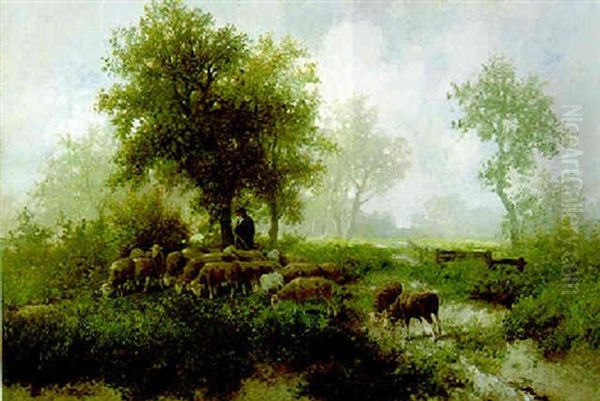 Landschaft Mit Schafherde Und Hirten - view 1