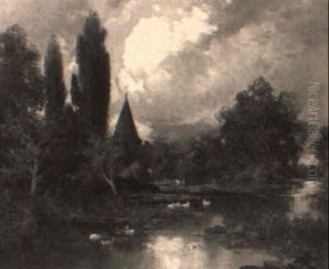A Gray Afternoon By The Lake by Adolf Kaufmann