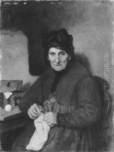 Eine Alte Bauerin by Josef Anton Bauer