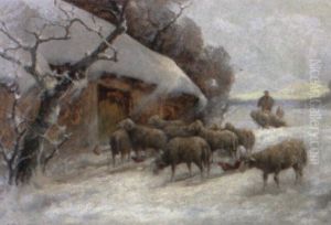 Schafhirte Im Winter Schafhirte Im Winter