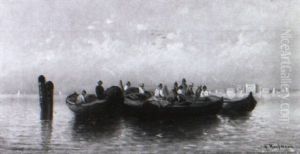 Fischerboote In Der Lagune Von Venedig