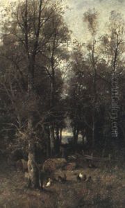 Bauerinbeim Holzsammeln by Adolf Kaufmann