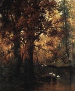 Herbstwald Mit Bach Herbstwald Mit Bach