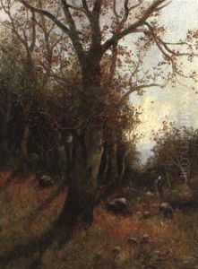 Sparziergang Im Herbstwald by Adolf Kaufmann