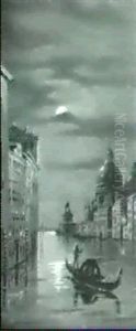 Mondnacht Uber Venedig. by Adolf Kaufmann