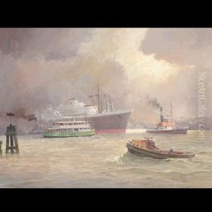 Escorting The Cruise Ship by Ferdinand Kaufmann