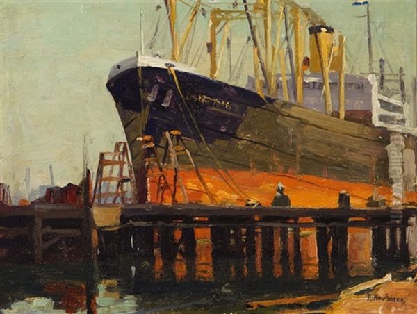 Ship In Los Angeles Harbor - view 1