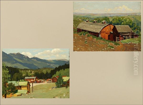 Late Afternoon, Plains, Colo (+ Rural Town Scene; 2 Works, 1 Sgd.) - view 1