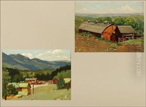 Late Afternoon, Plains, Colo (+ Rural Town Scene; 2 Works, 1 Sgd.)