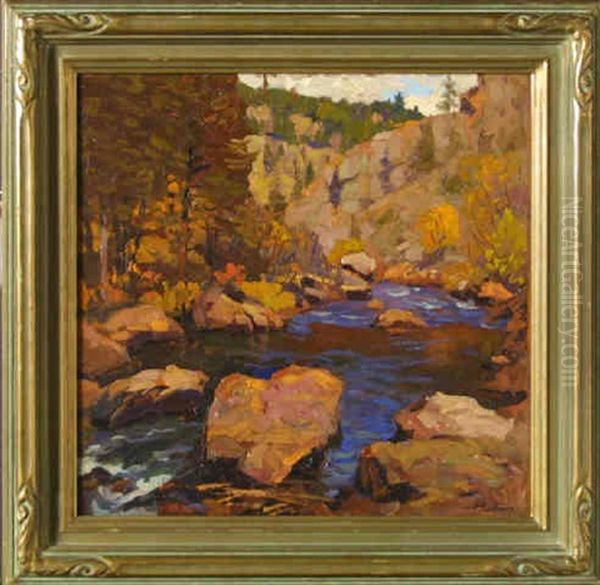 River In Mountain Landscape - view 1
