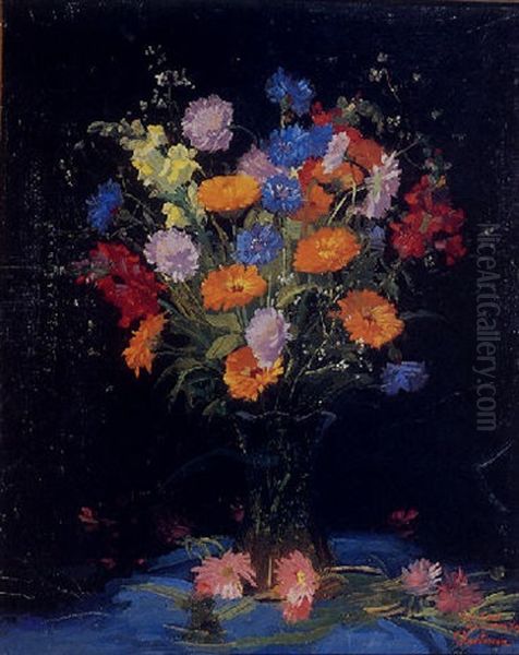 A Colorful Floral Still Life - view 1