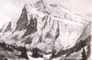 Mountain Landscape In The Sierra Madre Mountains by Ferdinand Kaufmann