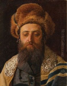 Portrait Of Hasid At Prayer