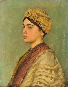 Portrait Of A Young Jewish Bride by Isidor Kaufmann
