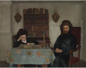Rabbi With Young Student by Isidor Kaufmann