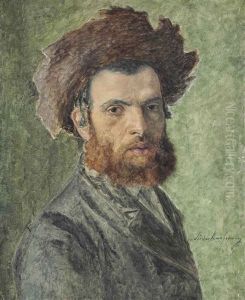 Portrait Of A Young Hasidic Jew by Isidor Kaufmann