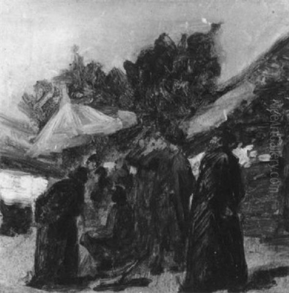 Dorfplatz Mit Rabbinern - view 1