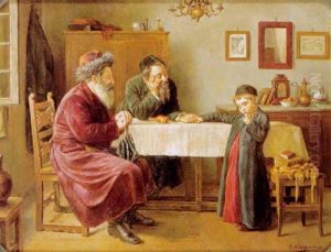 Der Besuch Des Rabbi by Isidor Kaufmann