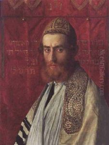 Portrait Of A Rabbi Wearing A Kittel And Tallith
