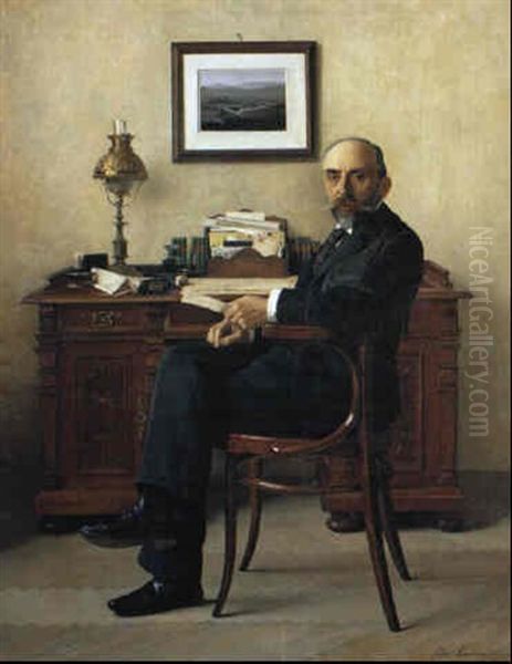 Man At His Desk - view 1
