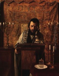 Young Rabbi At Prayer by Isidor Kaufmann