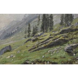Felsen Im Brunnitale by Joseph Klemens Kaufmann
