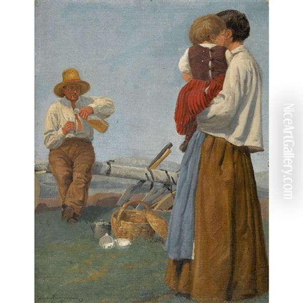 Rastende Bauernfamilie - view 1