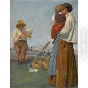 Rastende Bauernfamilie by Joseph Klemens Kaufmann