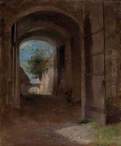 Blick Aus Einem Alten Hof by Marie Bauer