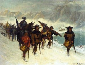 Aufmarsch Der Schweizer Truppen by Joseph Klemens Kaufmann