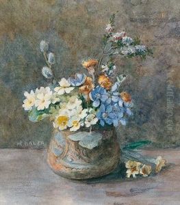 A Still Life With Spring Flowers by Marie Bauer