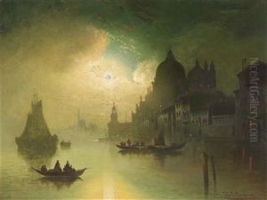 A Moonlit Night Over Venice by Karl Kaufmann