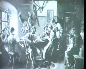 Feierabend In Der Stube; Frohliche Runde Bei Zitherspiel Undwein Feierabend In Der Stube; Frohliche Runde Bei Zitherspiel Undwein