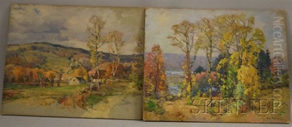 Elm Trees, Autumn (+ Hillside Vista; 2 Works) - view 1