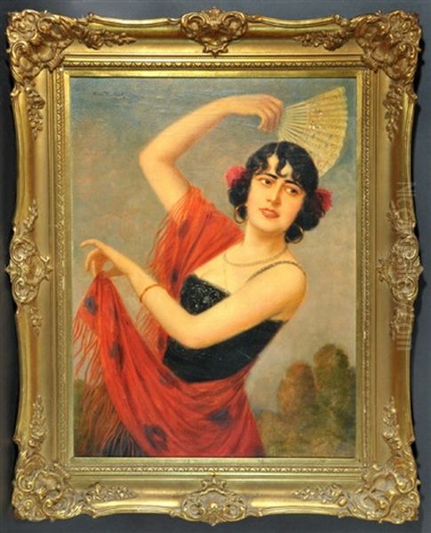 Halbportrait Einer Dame Als Spanische Tanzerin - view 1