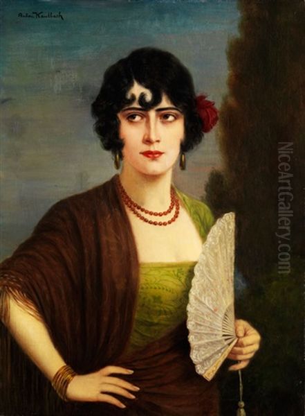 Portrait Einer Jungen Frau Als Spanierin - view 1